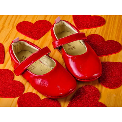 Sapatilha Bebê Júlia Vermelho Verniz- Lupe Lupe Shoes