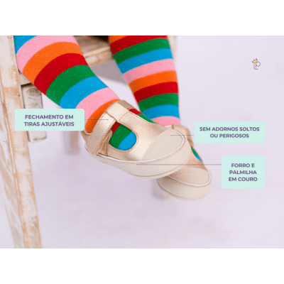 Tênis Bebê Babi Dourado - Lupe Lupe Shoes